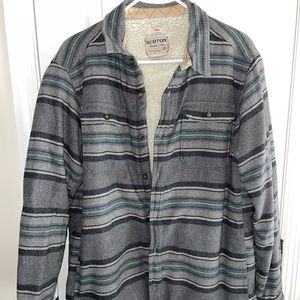 Fur inside flannel jacket